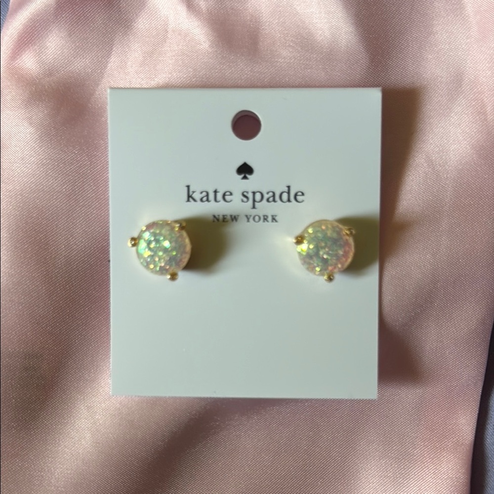 Kate Spade Glitter Opal Stud Earrings